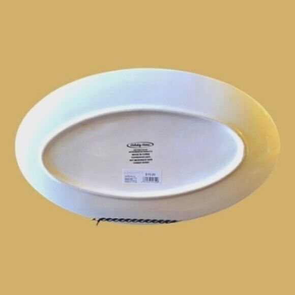 EASTER BUNNY" SERVING TRAY & TWO PLATES SET HOME "GARDEN NEW! 14"x8.5" - Picture 4 of 11